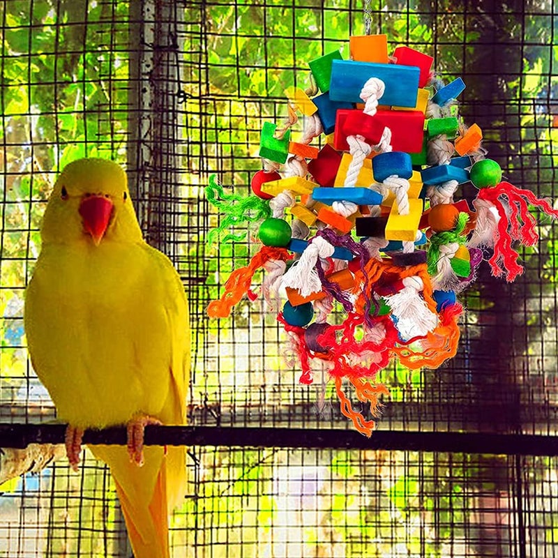 YUEPET 4 Pack Bird Shredder Toys Small Parrot Chewing Toys Parrot Cage Foraging Hanging Toy for Small Bird Parakeets Parrotlets Lovebirds Cockatiels - Image 2